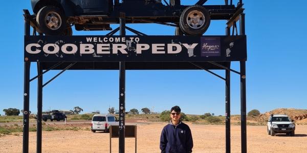 Ali at Coober Pedy as part of his outreach work