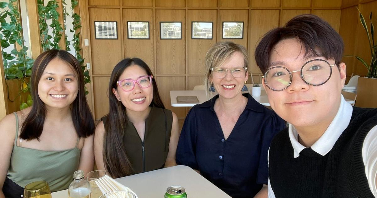 Lunch with the Flinders University Optometry Students Association (FUOSA).