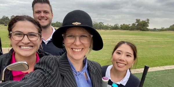 ilsa hampton and others at golf day