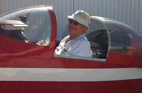 Phil Anderton in red plane